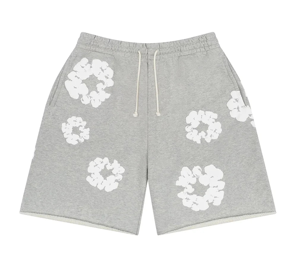 DENIM TEARS THE COTTON WREATH SHORTS - GREY