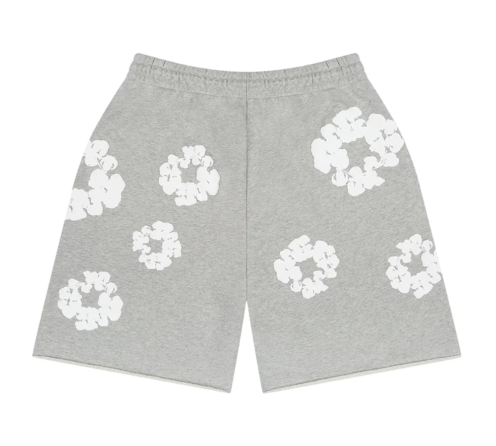DENIM TEARS THE COTTON WREATH SHORTS - GREY