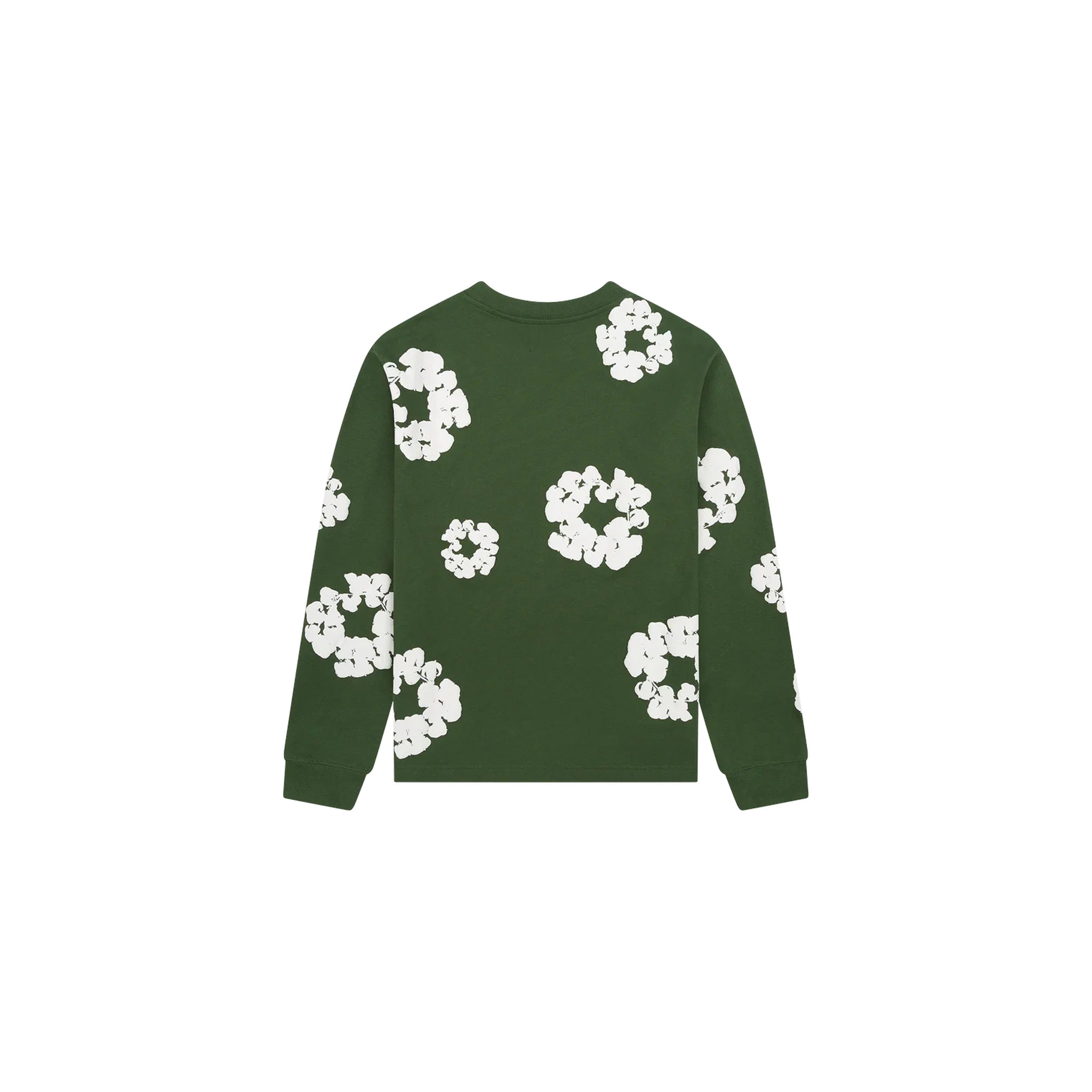DENIM TEARS CREWNECK COTTON WREATH - GREEN