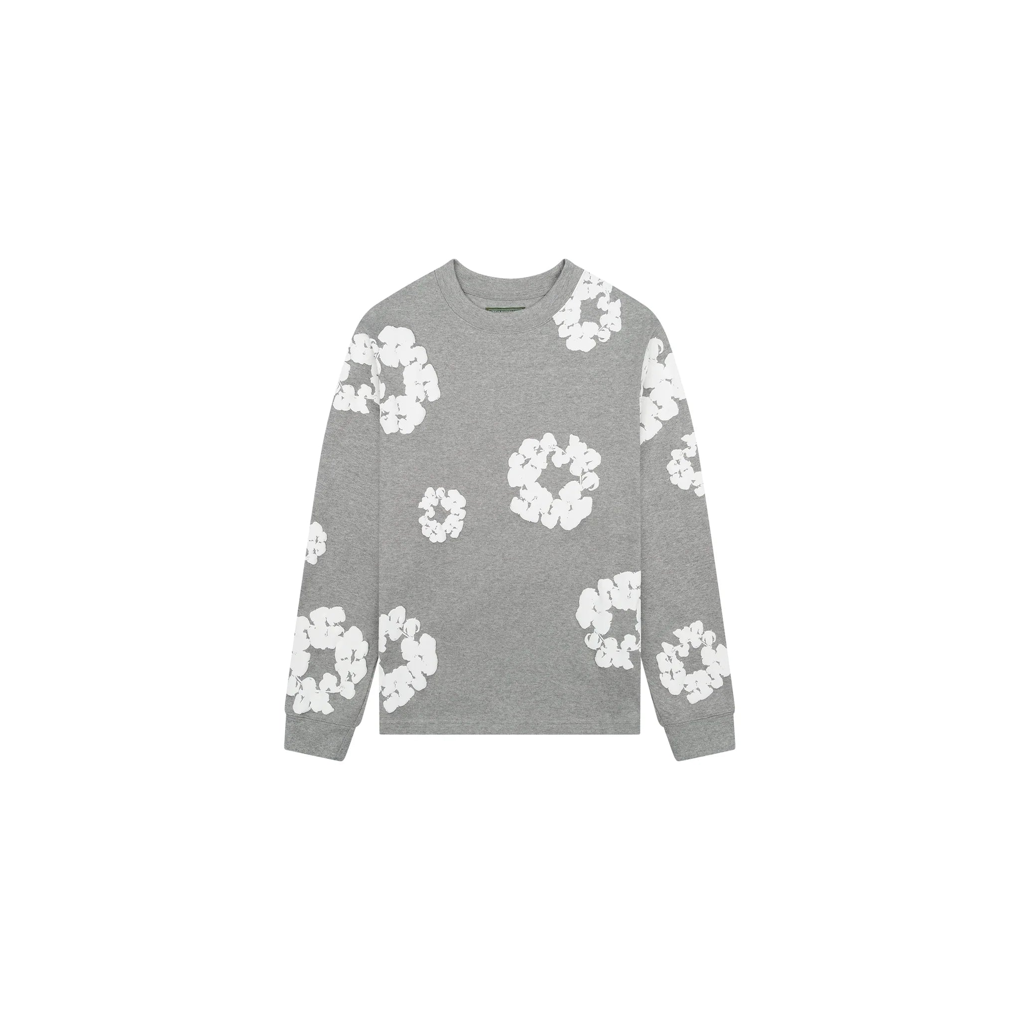 DENIM TEARS CREWNECK COTTON WREATH - GREY