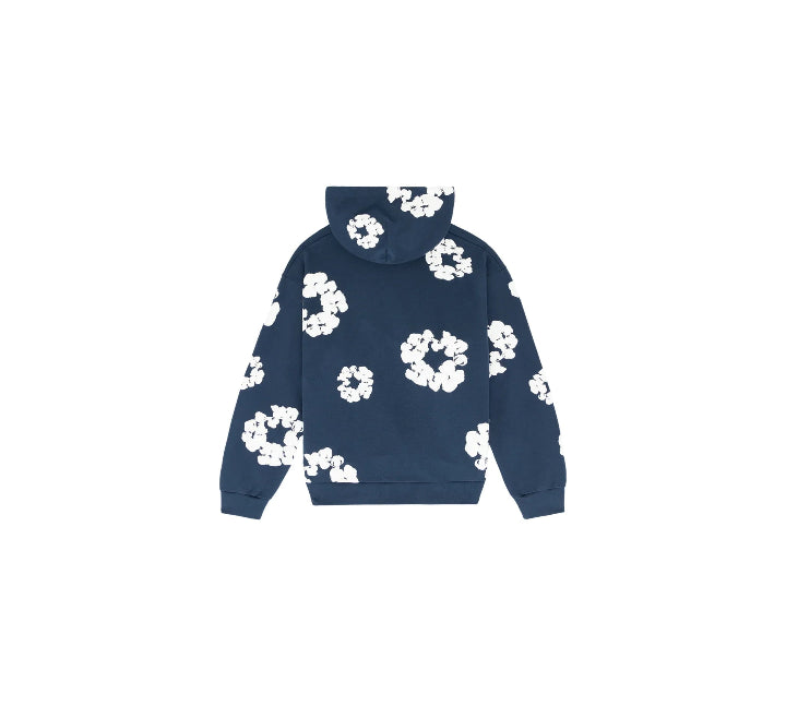 DENIM TEARS HOODIE THE COTTON WREATH - NAVY