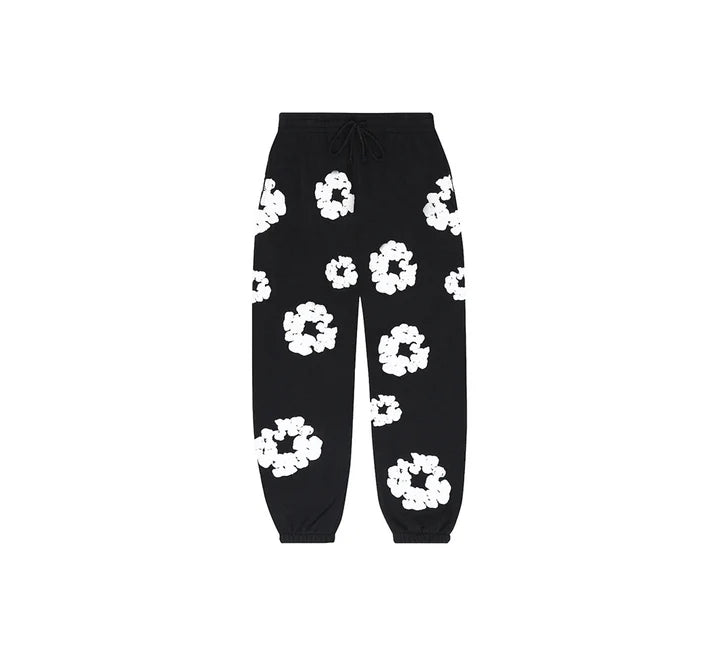 DENIM TEARS SWEATPANTS THE COTTON WREATH - BLACK