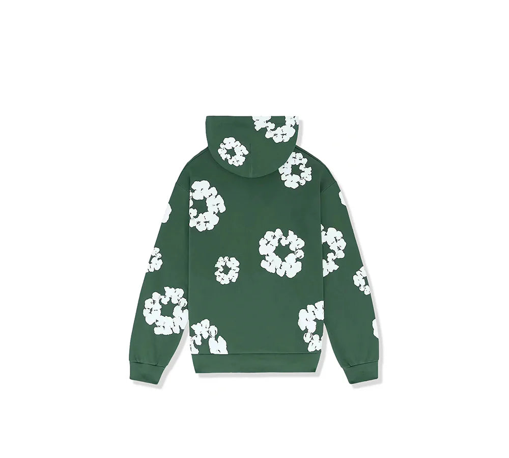 DENIM TEARS HOODIE THE COTTON WREATH - GREEN