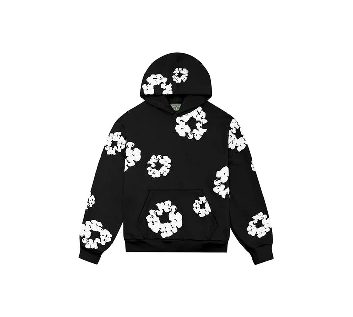 DENIM TEARS HOODIE THE COTTON WREATH - BLACK
