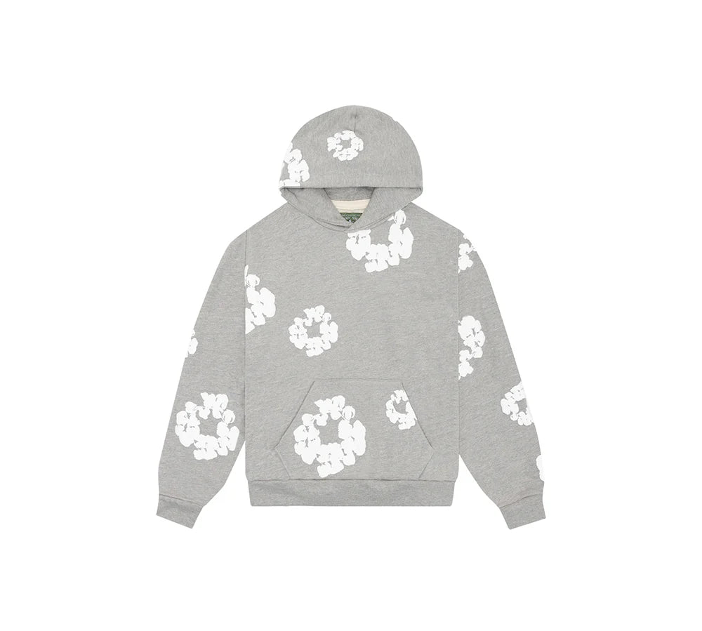 DENIM TEARS HOODIE THE COTTON WREATH - GREY