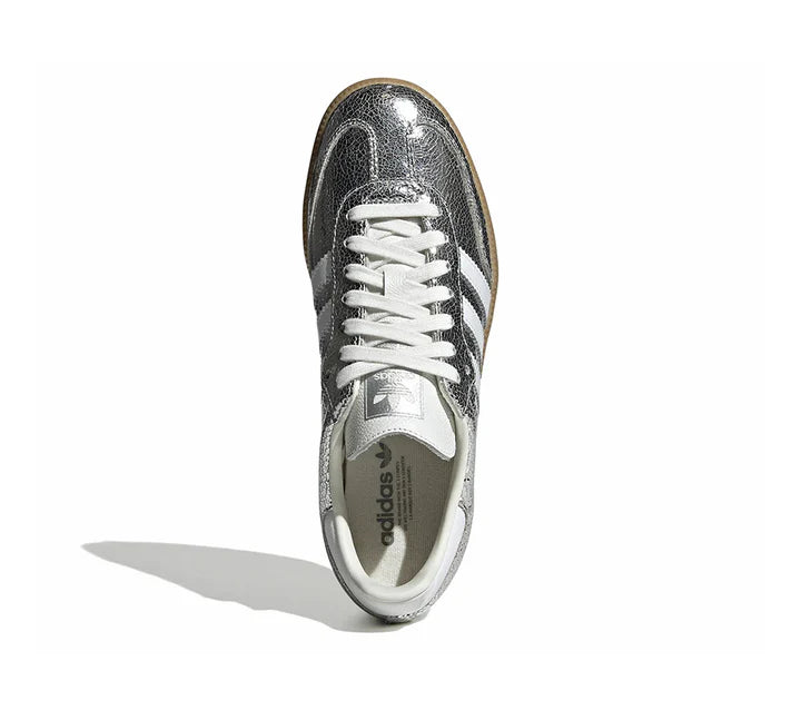 ADIDAS SAMBA OG - SILVER METALLIC CRACKED LEATHER